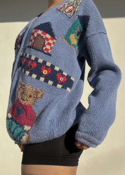Teddy Button Cardigan (M-L)