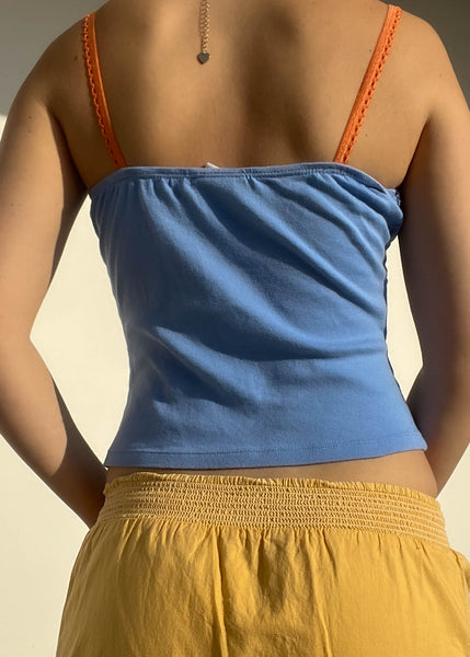 2000's Periwinkle Lace Up Tank (S)