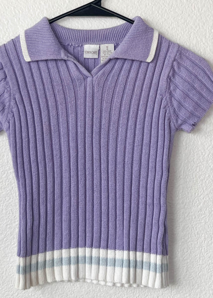 Y2k Purple Knit Top (XS)