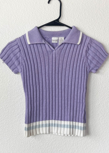 Y2k Purple Knit Top (XS)