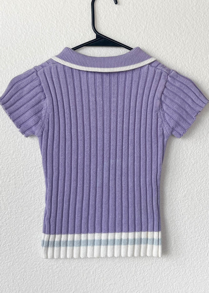 Y2k Purple Knit Top (XS)