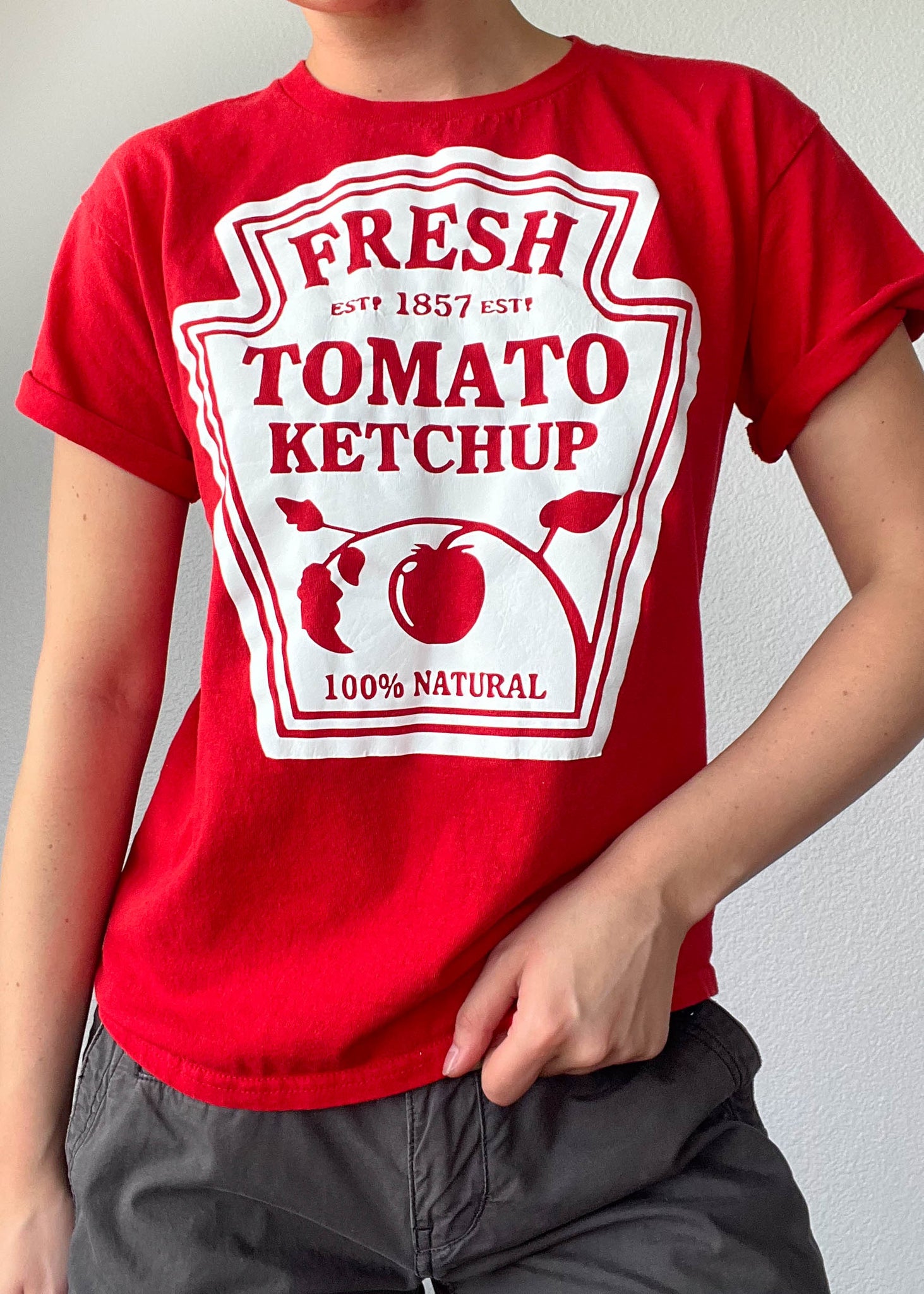 Y2k Ketchup Graphic Tee (M-L)