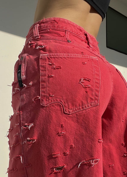 80's Strawberry Denim Shorts (28-29")