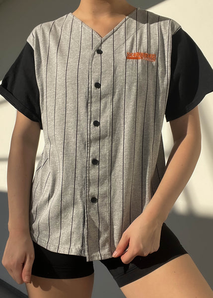 90's Baseball Button Down Tee (S-M)