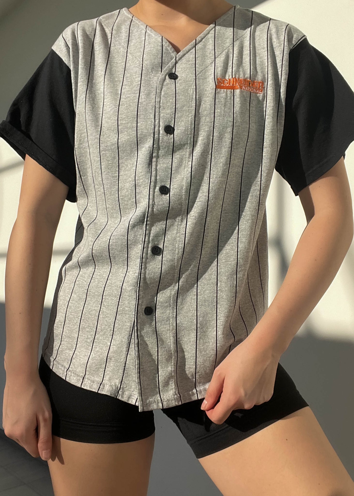 90's Baseball Button Down Tee (S-M)