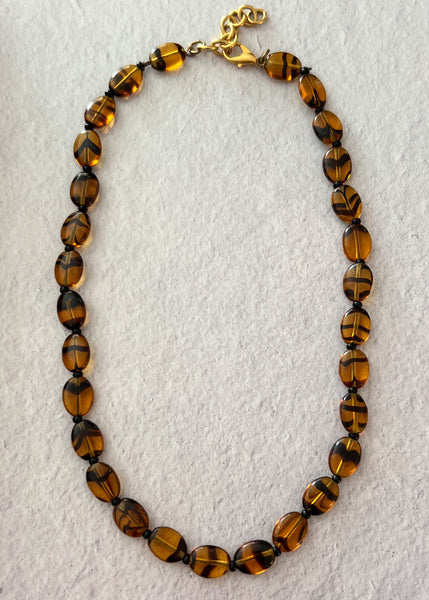 90’s Brown Bead Choker
