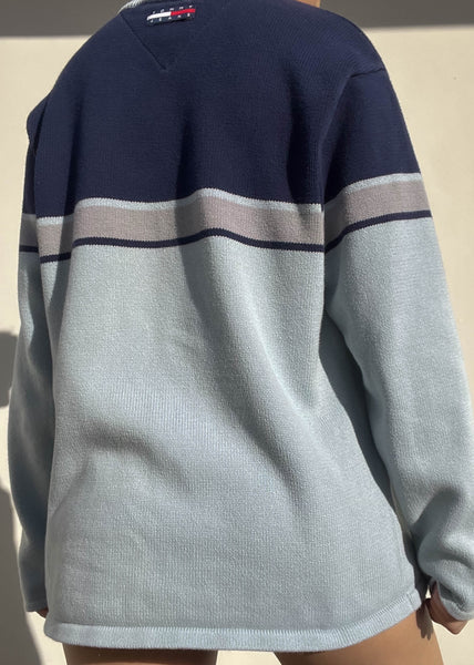 90's Baby Blue Tommy Knit (L-XL)