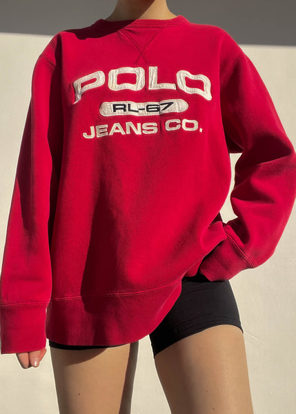Cherry Red Polo Jeans Crewneck (L)