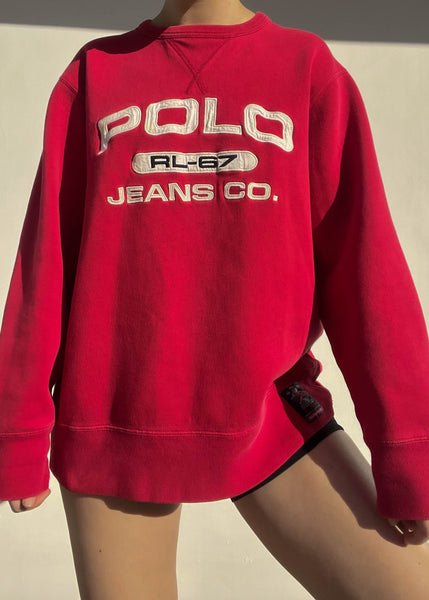 Cherry Red Polo Jeans Crewneck (L)