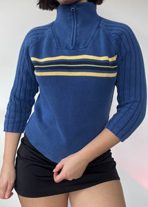 Liam 90's 1/4 Zip Knit Top (XS-S)