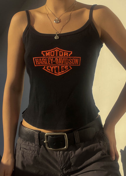 90's Black & Orange Harley Tank (M)