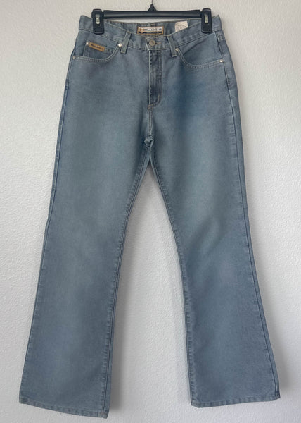 Y2k Blue Asphalt Flared Jeans