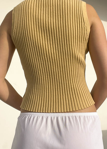 Olivia 90's Yellow Knit Tank (S)