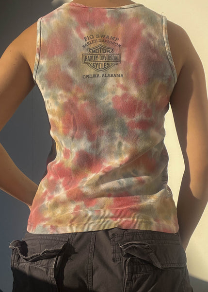 Pastel Tie Dye Harley Tank (S)