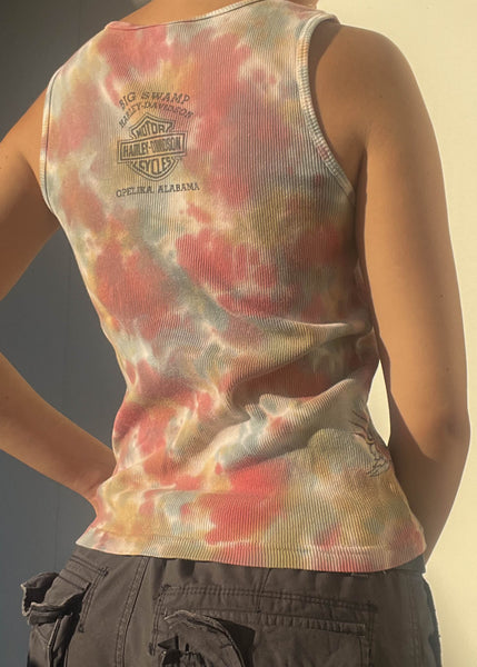 Pastel Tie Dye Harley Tank (S)