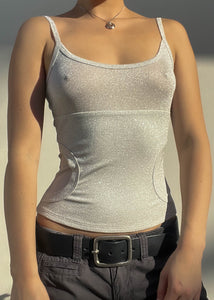 Y2k Guess Sparkle Knit Tank (S)