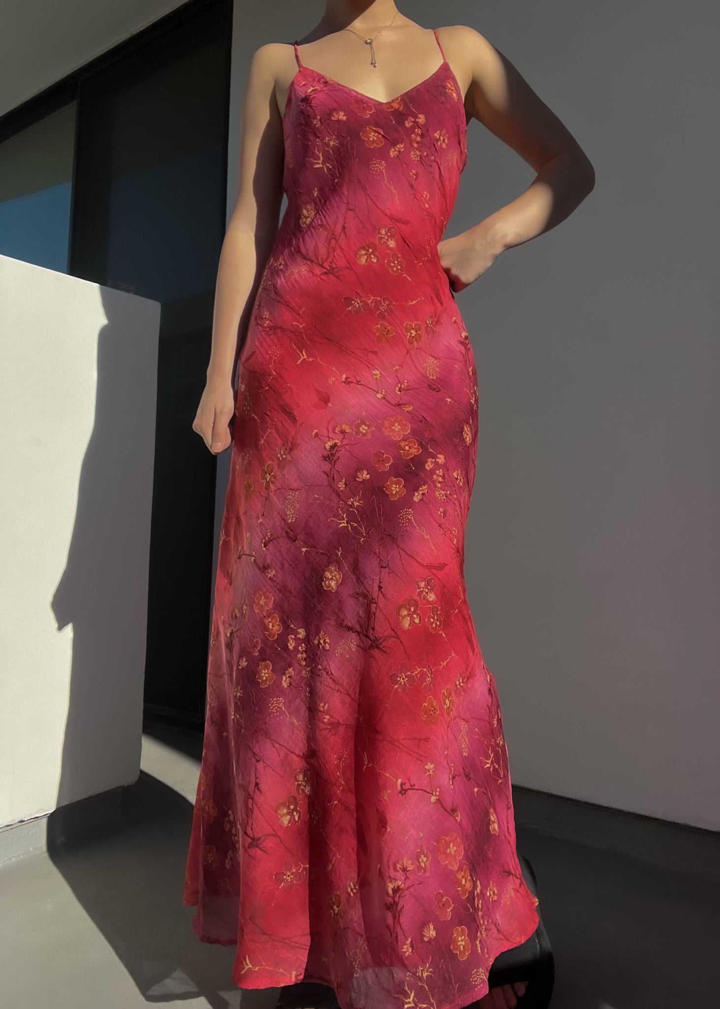 Dahlia 90’s Floral Print Maxi (M)