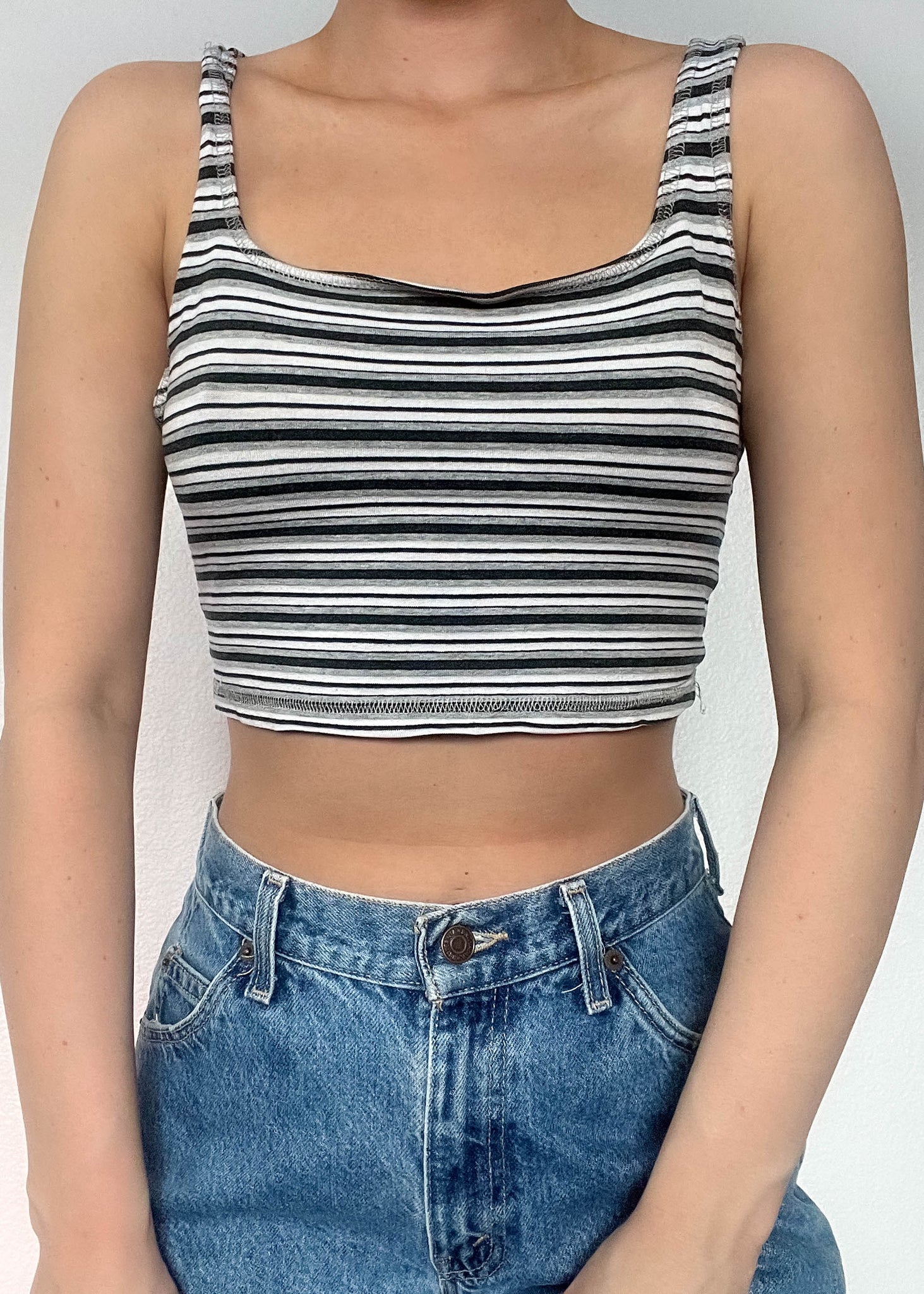 90's Striped Crop Tank (S)