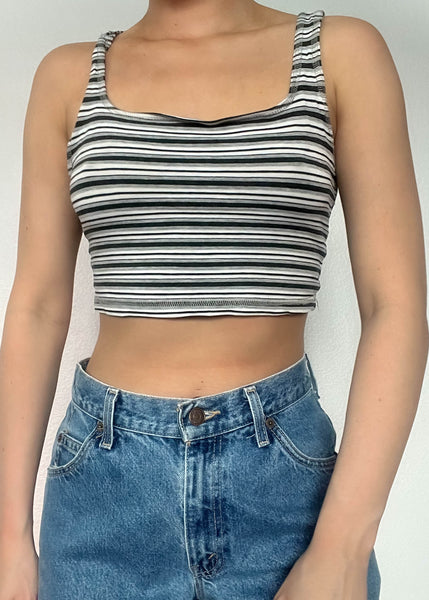 90's Striped Crop Tank (S)