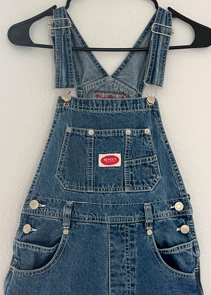 90's Revolt Denim Overalls (XXS)