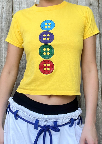 90's Graphic Buttons Tee (XS)