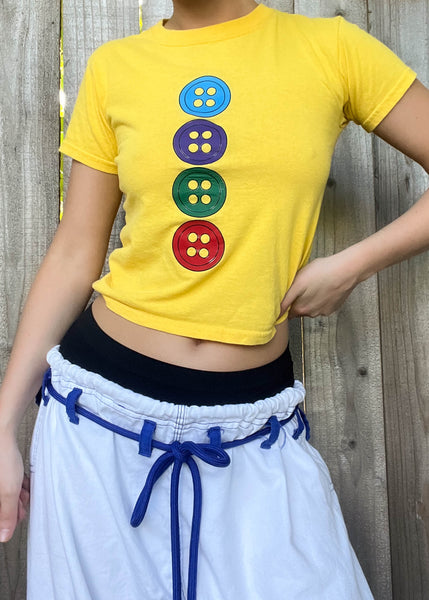 90's Graphic Buttons Tee (XS)