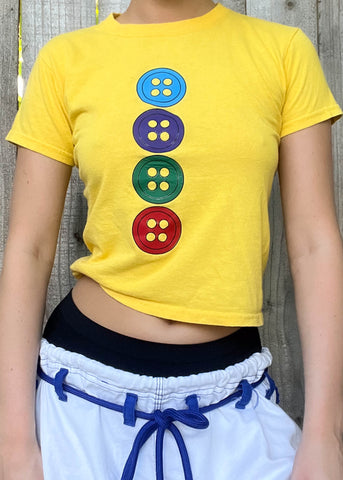 90's Graphic Buttons Tee (XS)