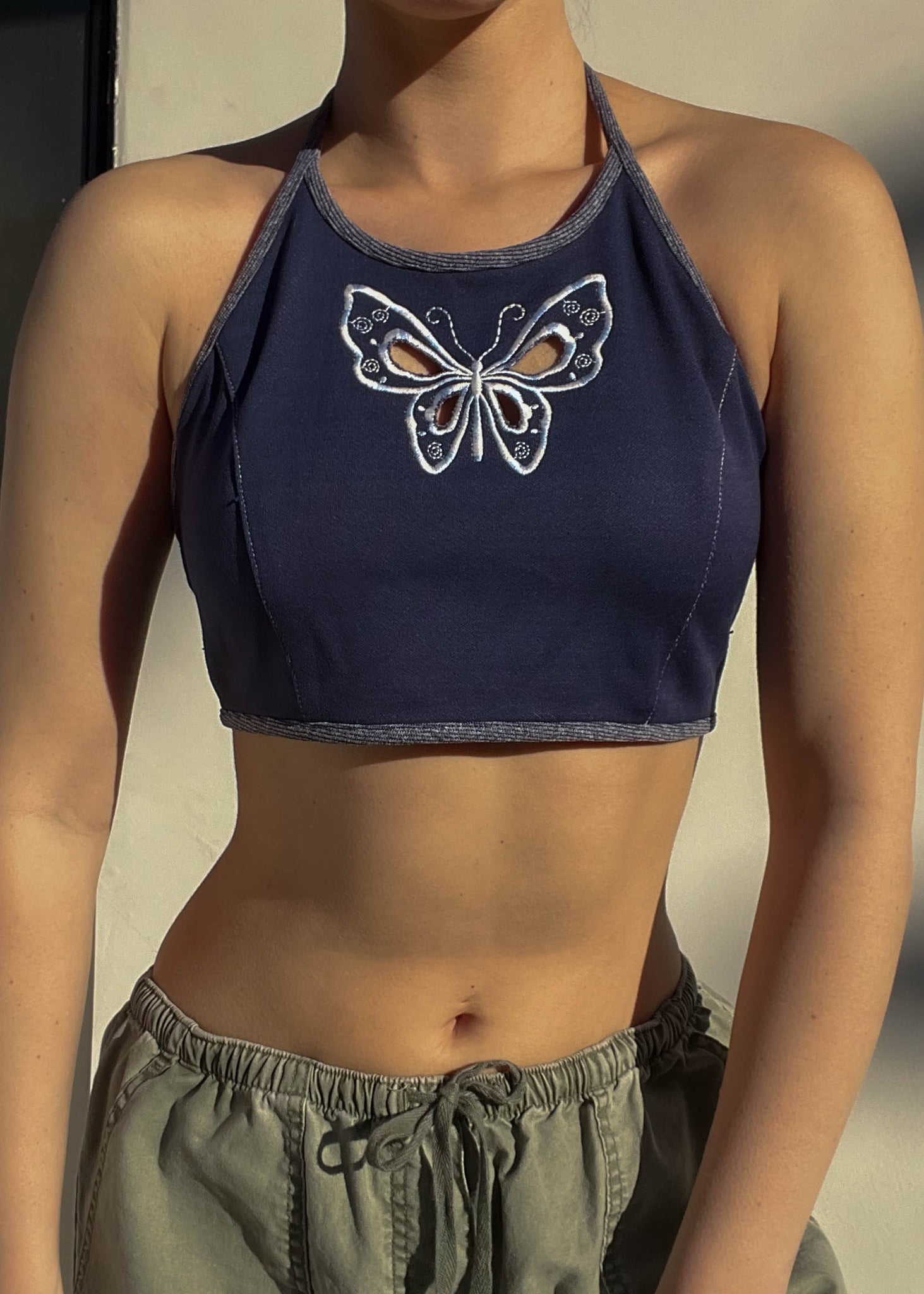 90's Butterfly Halter Top (S)