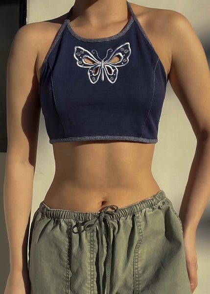 90's Butterfly Halter Top (S)