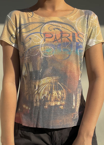 Y2k Paris Graphic Tee (M-L)