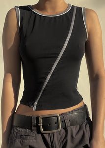 90's Athletic Zip Tank (S)