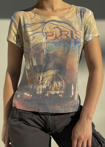 Y2k Paris Graphic Tee (M-L)