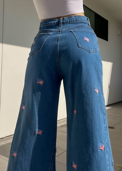 90's Slit Flag Jeans (28")