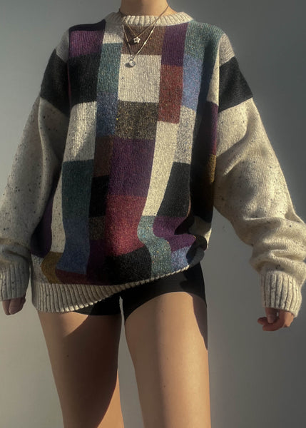 Kai 90's Patterned Sweater (L)