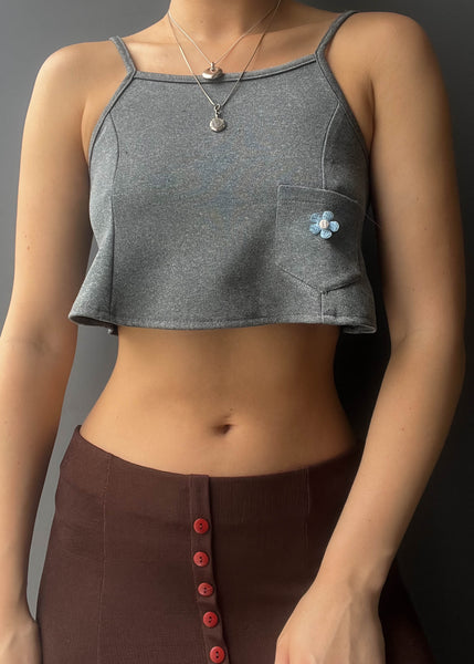 90's Flower Power Backless Top (S)