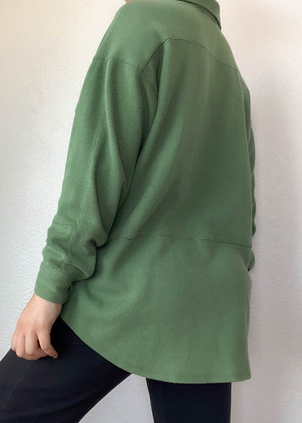 80’s Cozy Green Button Down (L-XL)