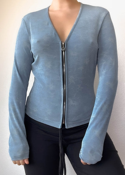 90’s Blue Zip Top (S-M)