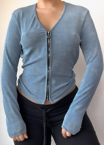 90’s Blue Zip Top (S-M)