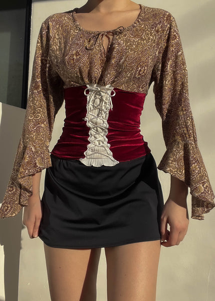 Sangria Corset Bell Sleeve (S)