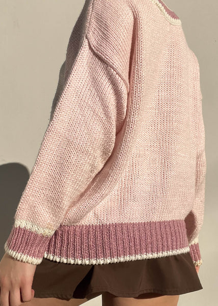 Pastel Patchwork Farm Sweater (S-M)