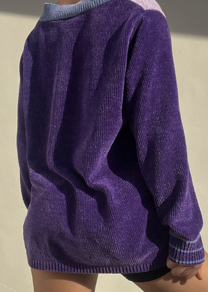 Shades of Purple Color-Block Knit (XL)