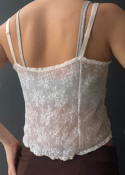 70's Cream Lace Camisole (M)