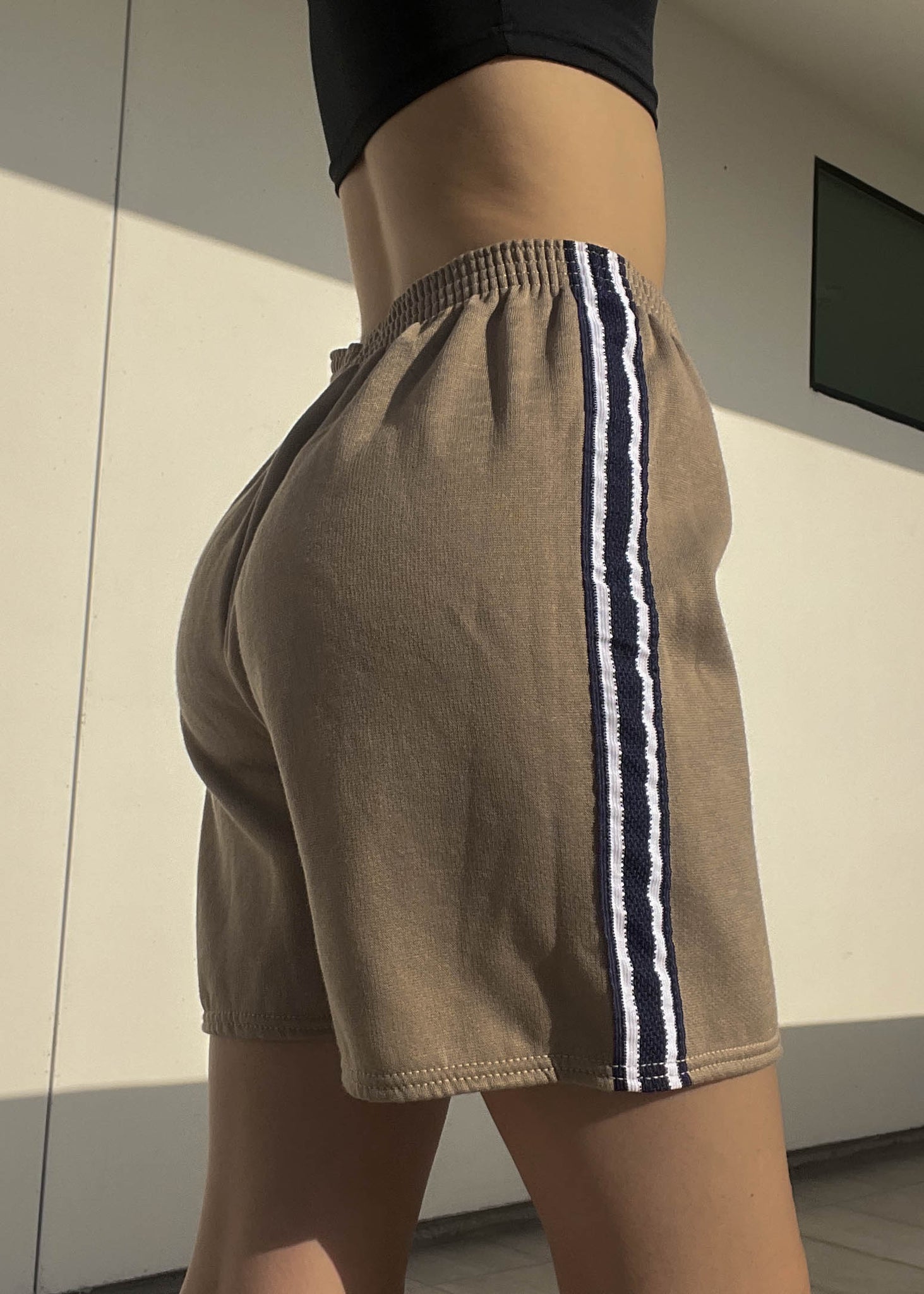 Sporty Stripe 90’s Comfy Shorts (S-M)