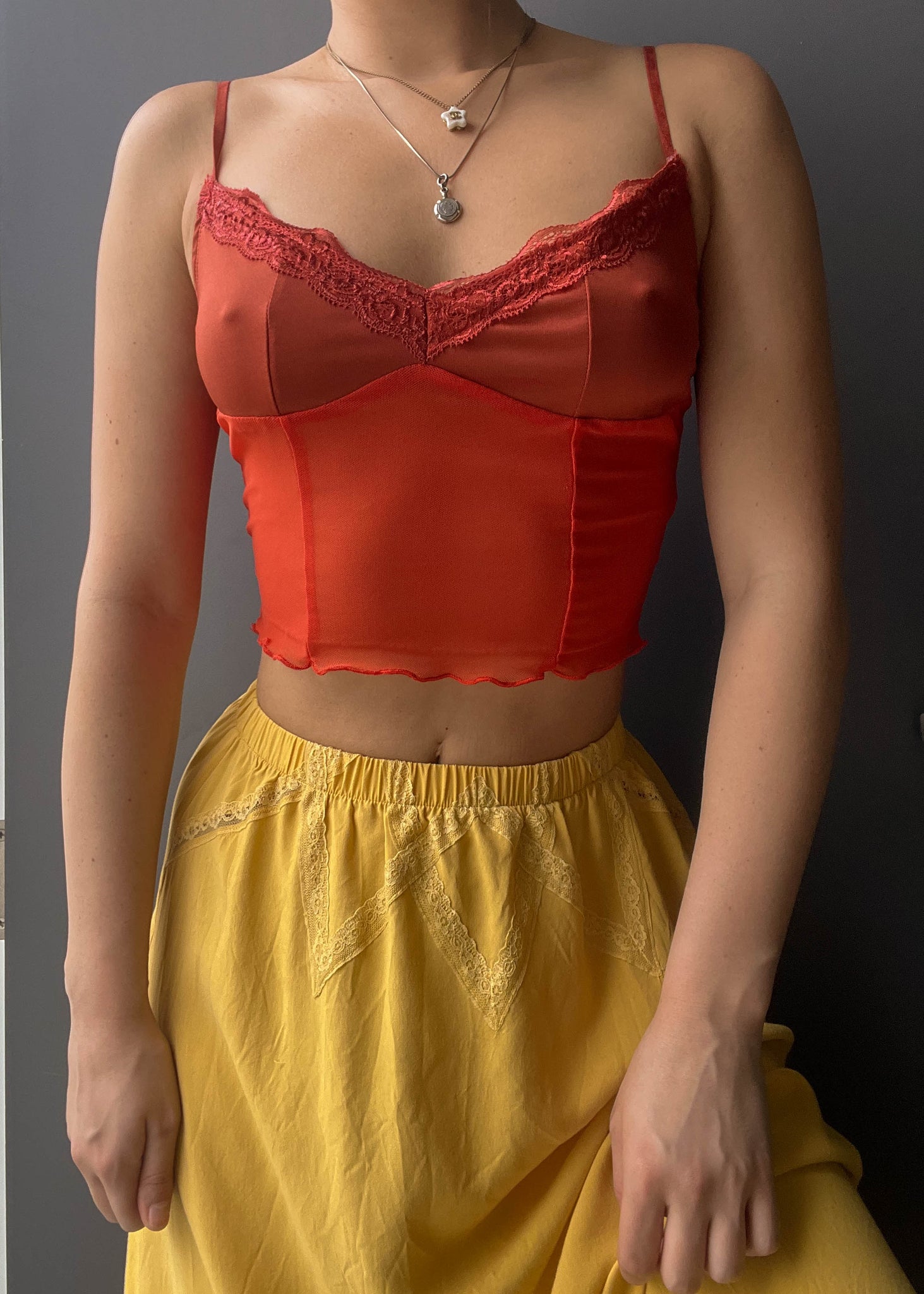 Y2k Burnt Orange Camisole (S)