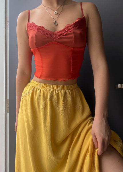 Y2k Burnt Orange Camisole (S)