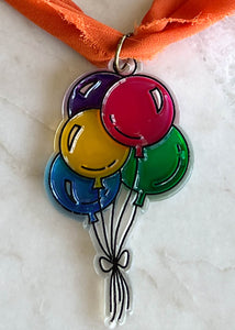 80's Rainbow Balloon Choker