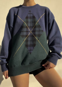 Ashford 90's Plaid Argyle Knit (L-XL)