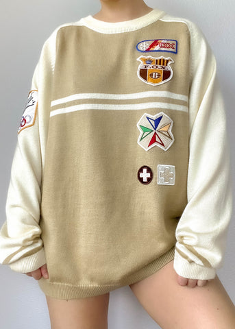 Late 90’s Sporty Patch Knit (men’s XL)