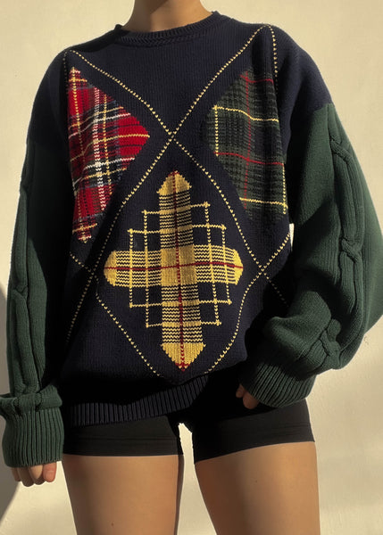Nautica Argyle Plaid Knit (L-XL)