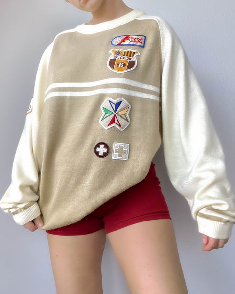 Late 90’s Sporty Patch Knit (men’s XL)
